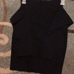 High waisted black pencil skirt